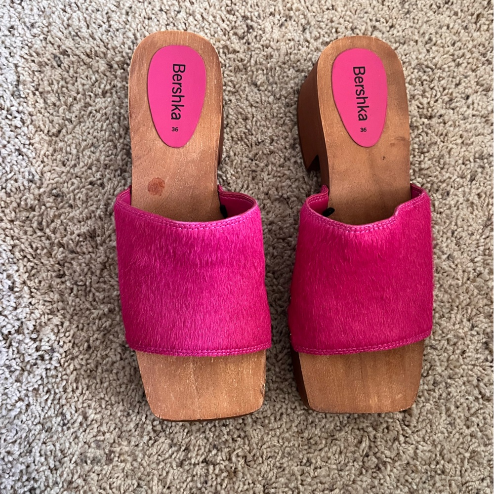 Bershka Magenta Sandals